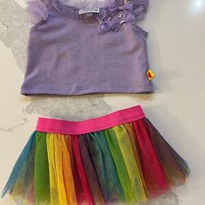 Build A Bear Rainbow Skirt Outfit